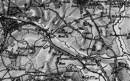 Old map of Malswick in 1896