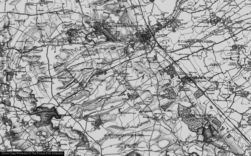 Old Map of Historic Map covering Coxey Hills in 1899
