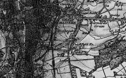 Old map of Malvern Common in 1898