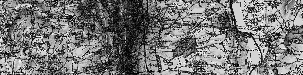 Old map of Malvern Common in 1898