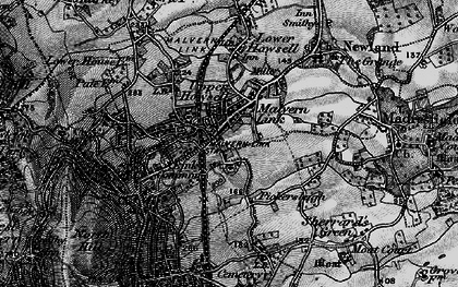 Old map of Malvern Link in 1898
