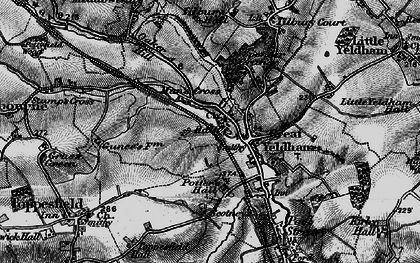 Old map of Man's Cross in 1895