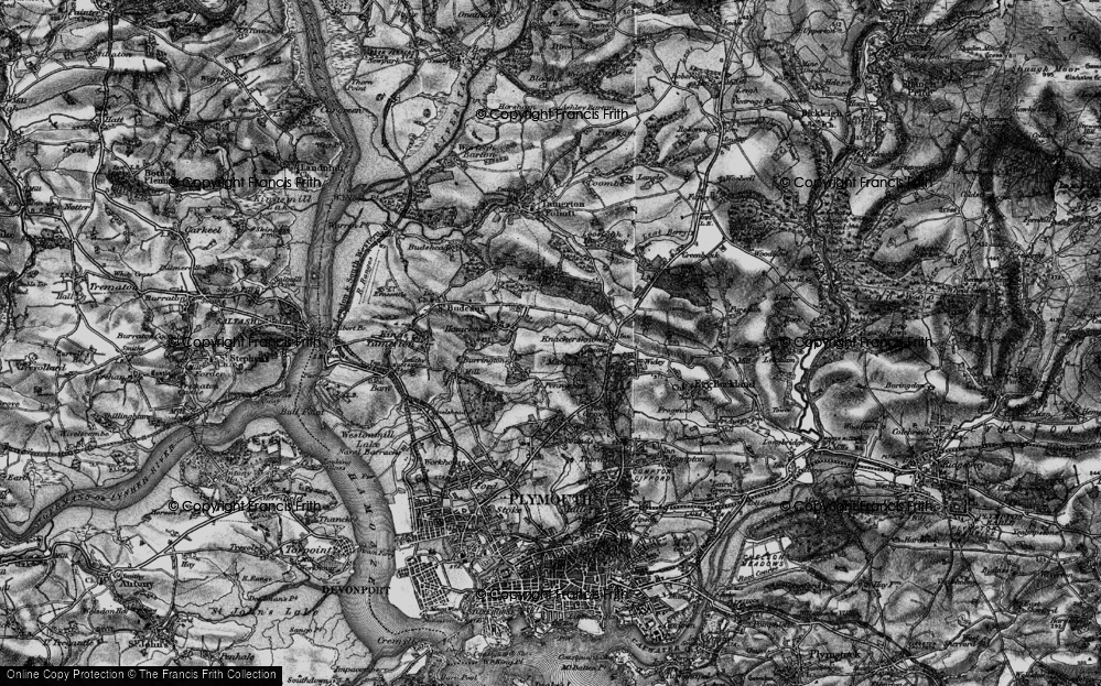 Old Map of Manadon, 1896 in 1896
