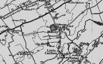 Old map of Manby in 1899