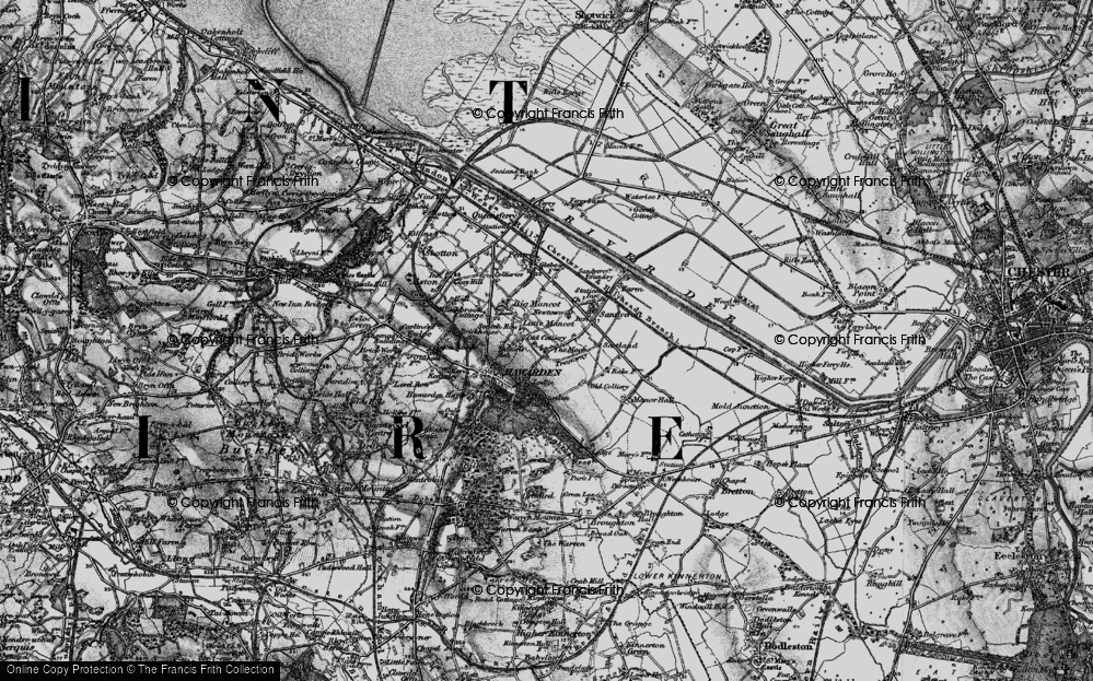Old Map of Mancot Royal, 1896 in 1896
