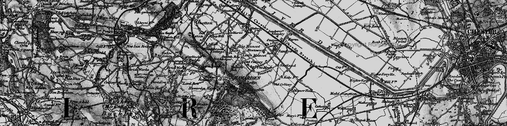 Old map of Mancot Royal in 1896