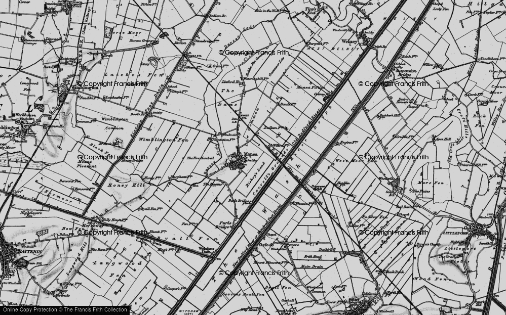 Old Map of Historic Map covering Bishop's Land in 1898