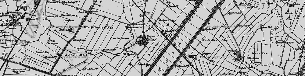 Old map of Bishop's Land in 1898