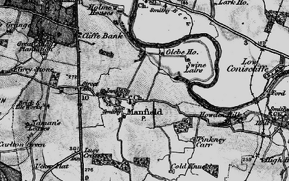 Old map of Manfield in 1897