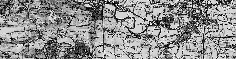 Old map of Manfield in 1897