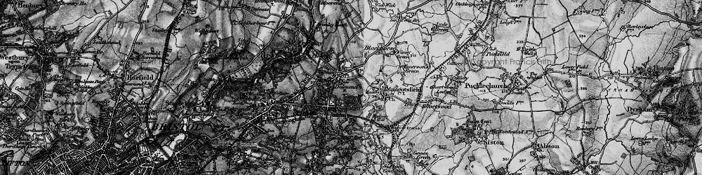 Old map of Mangotsfield in 1898