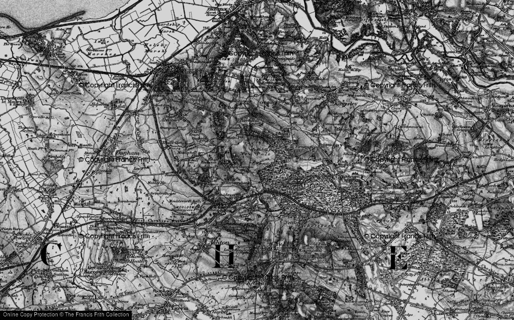 Old Map of Manley Common, 1896 in 1896