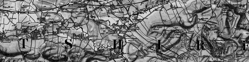 Old map of Manningford Bohune in 1898