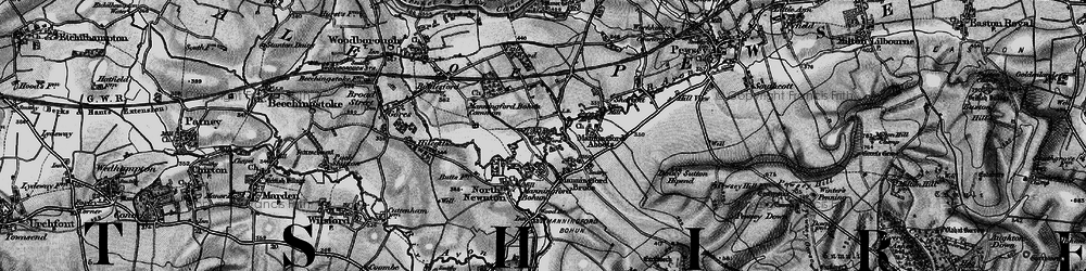 Old map of Manningford Bohune Common in 1898