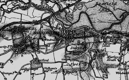Old map of Manningtree in 1896