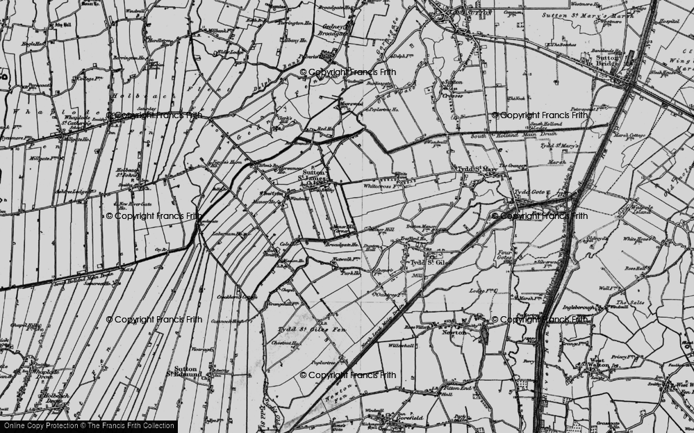 Old Map of Manor Hill Corner, 1898 in 1898
