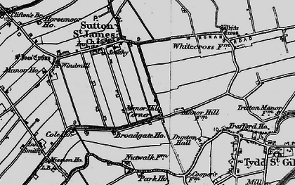 Old map of Manor Hill Corner in 1898