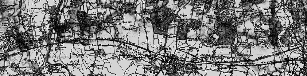 Old map of Manor Park in 1896