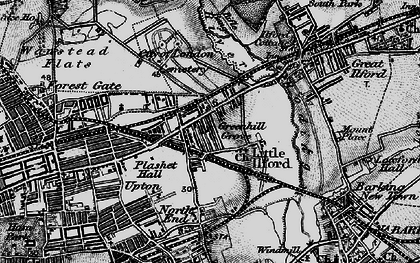 Old map of Manor Park in 1896