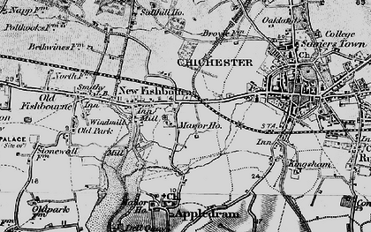 Old map of Manor, The in 1895