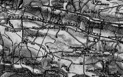 Old map of Manorbier Newton in 1898