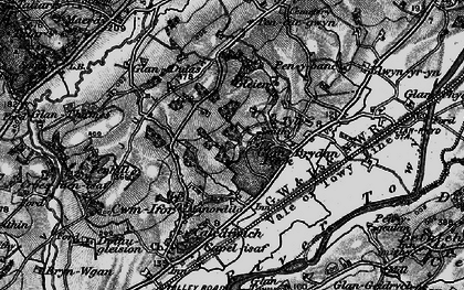 Old map of Manordeilo in 1898