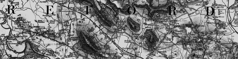 Old map of Mansel Lacy in 1898