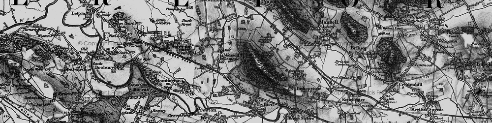 Old map of Mansell Gamage in 1898