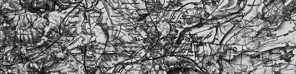 Old map of Mansfield in 1899
