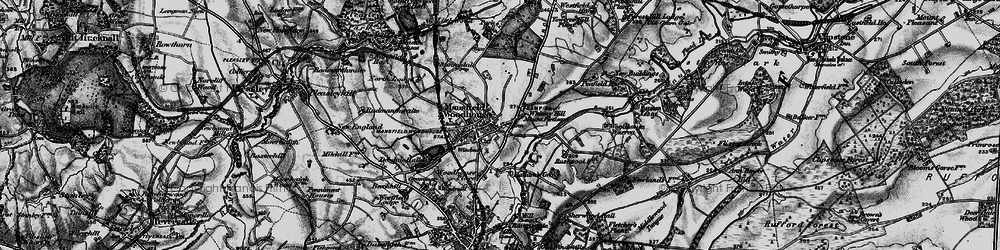 Old map of Mansfield Woodhouse in 1899