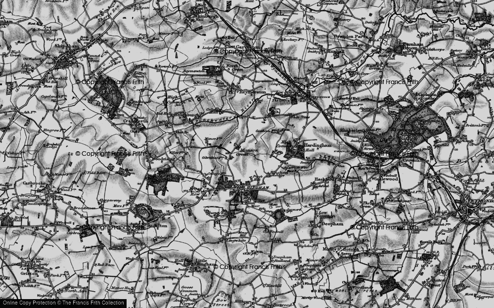 Old Map of Manson Green, 1898 in 1898
