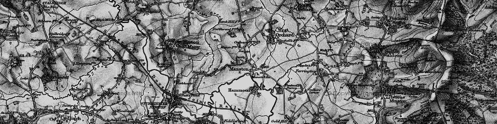 Old map of Manston in 1898