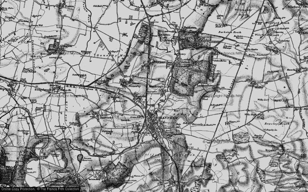 Old Map of Manthorpe, 1895 in 1895