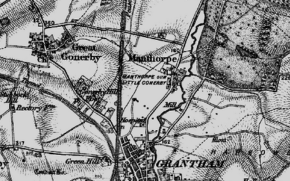 Old map of Manthorpe in 1895