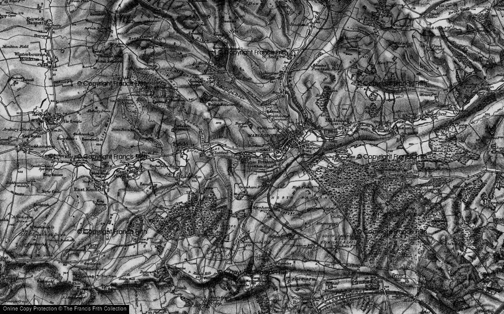 Old Map of Historic Map covering Barton Copse in 1898