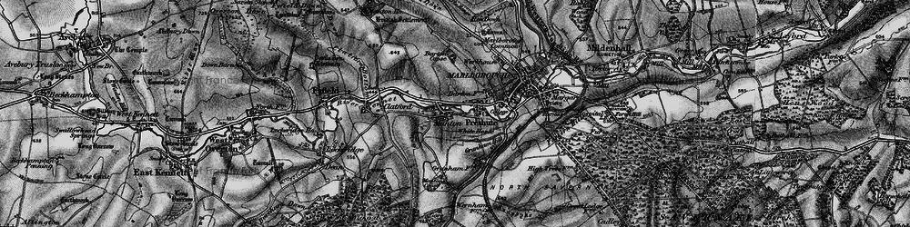 Old map of Barton Copse in 1898