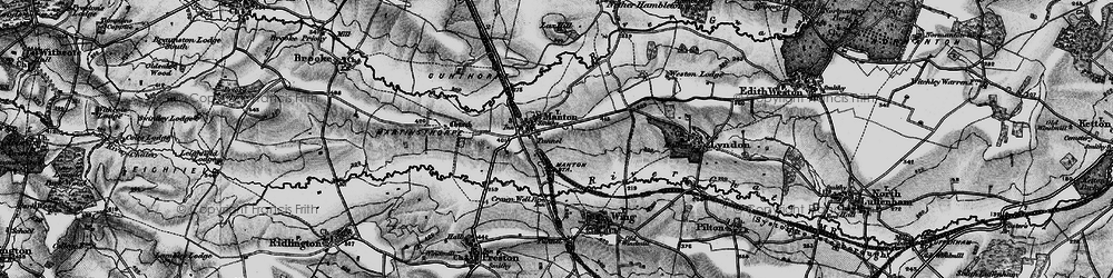 Old map of Manton in 1899