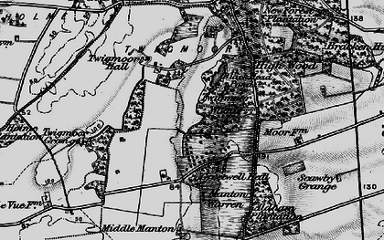 Old map of Manton Warren in 1898