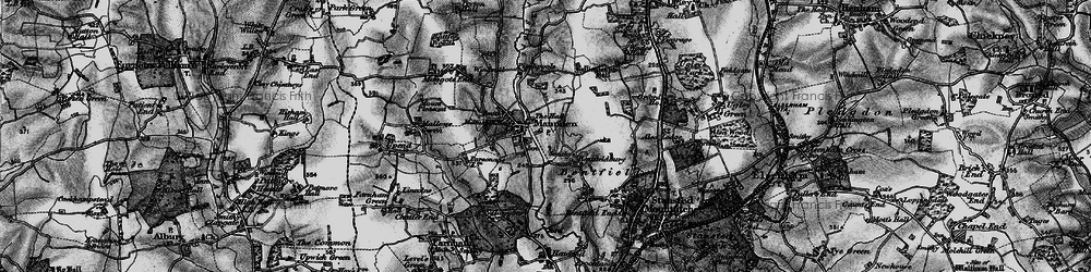Old map of Bollington Hall in 1895