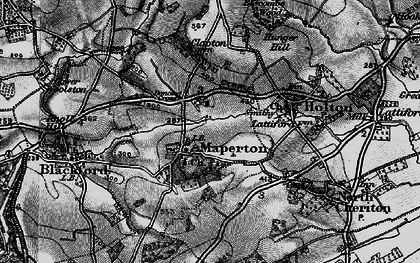 Old map of Maperton in 1898
