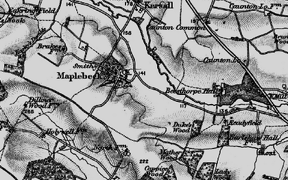 Old map of Beesthorpe Hall in 1899