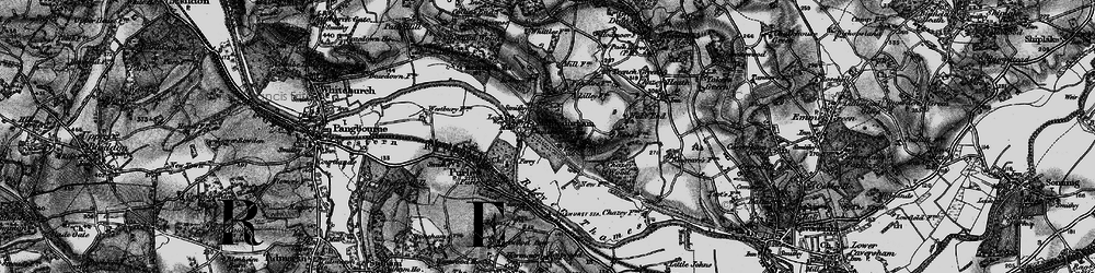 Old map of Mapledurham in 1895