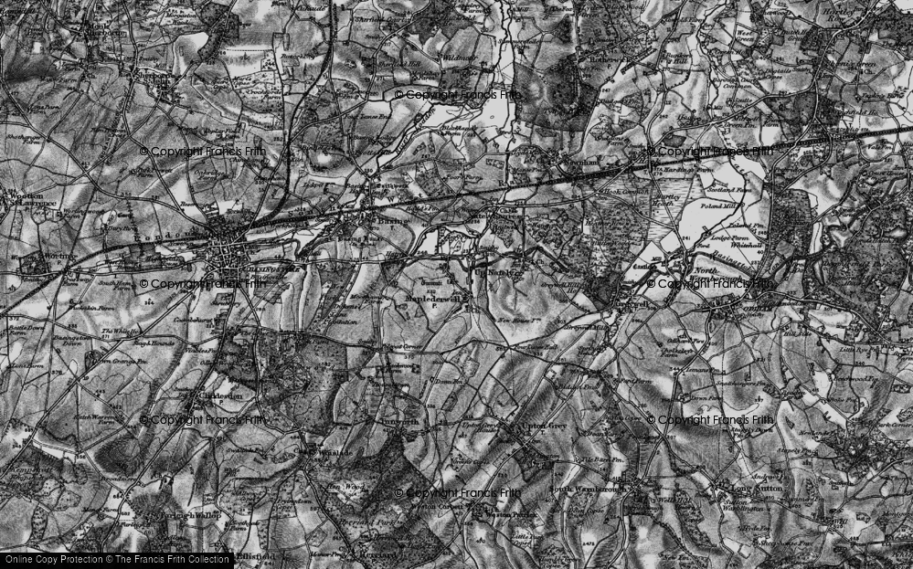 Old Map of Mapledurwell, 1895 in 1895