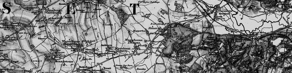 Old map of Mapperton in 1895