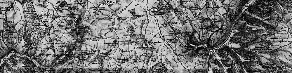 Old map of Mappowder in 1898