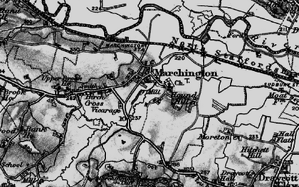 Old map of Marchington in 1897