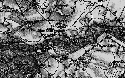 Old map of Buttermilk Hill in 1897