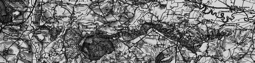 Old map of Marchington Woodlands in 1897