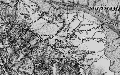 Old map of Marchwood in 1895