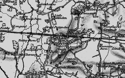 Old map of Marden in 1895